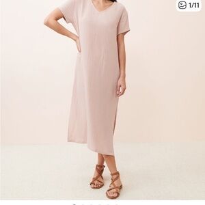 Jenni Kayne Womens Cypress Gauzy Cotton Shift Dress Nude Pink Blush